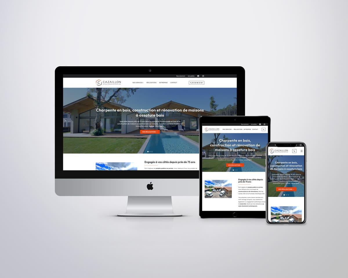 Site internet Cazaillon Charpente