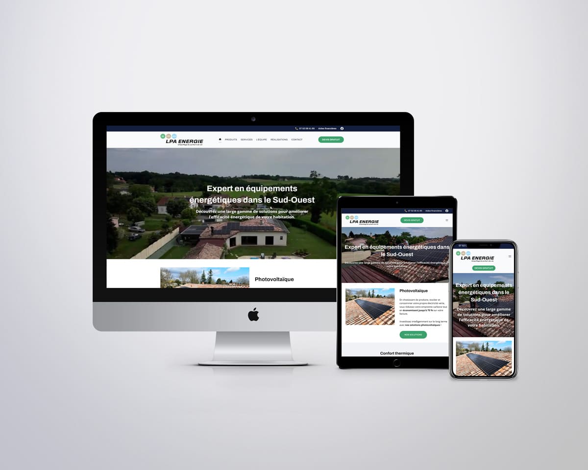 Site internet LPA Energie