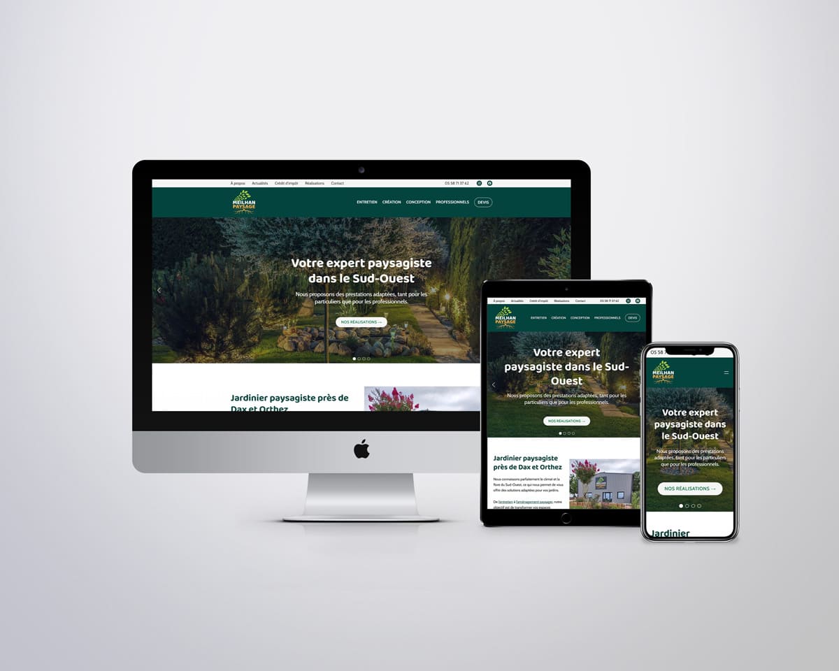 Site internet Meilhan Paysage
