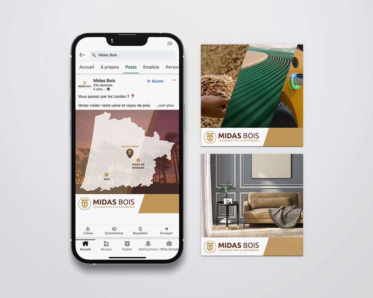 Réseaux sociaux Midas Bois