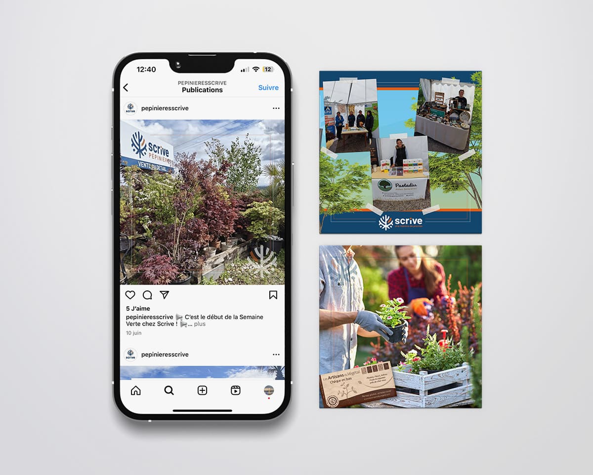 Réseaux sociaux Pépinières Scrive